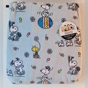 Peanuts Snoopy Easter Eggs Baskets and Bunnies Easter Throw Blanket